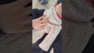 날씨가 갑자기 추워져서 호다닥 목도리 떠보기 #crochet #꾸미기 #뜨게질 #목도리뜨기