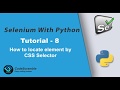 How to locate element by CSS Selector in Selenium Webdriver.