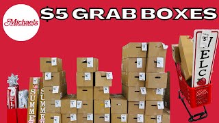 MICHAELS $5 GRAB BOXES ~ WHATS IN MY GRAB BOXES FROM MICHAELS ~ COME WITH ME TO GRAB $5 BOXES