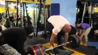 Konstantin Konstantinovs - Deadlifts from 7cm deficit (672lbs, 705lbs, 727lbs)