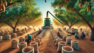 Billions Of Almonds, Walnuts And Cashews Are Being Harvested This Way - Farming Documentary