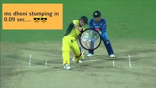 Single Hand | ms dhoni stumping in 0.09 sec #shorts #stumping #cricket