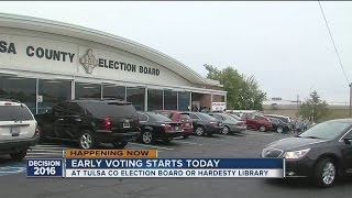 Early voting starts in Tulsa today