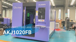 【AKJ1020FB】Customized Small Size Acctek Fiber Laser Cutter with Full Covered