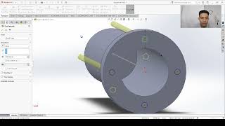 Video Tutorial Solidwork Door Handle Proyek UTS CAD CAM | Part 2 | Lengan Gagang (Handle Arm)