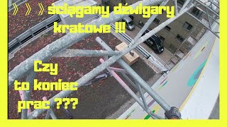 ŚCIĄGAMY DŹWIGARY KRATOWE!!! PODWIESZANE RUSZTOWNIE. Layher. Ostatni film. ,,OD zera DO MONTERA''