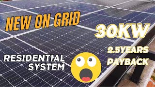 On Grid Solar Power System Cost | 30 kW Residential Solar System | Namkoo Solar