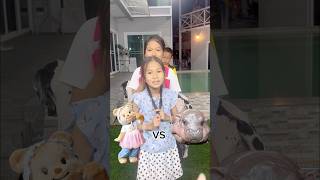 หมีเนย VS หมูเด้ง เลือกอะไร? Butterbear vs #moodeng #shorts