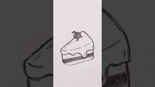 How to draw a piece of cake 🎂 step by step كيفية رسم قطعة كيك خطوة بخطوة