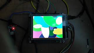 STM32F407VET PCB with FSMC attached ILI9341 display