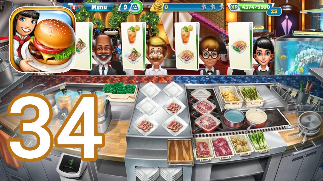 Cooking Fever - Gameplay Walkthrough Part 34 - Gourmet Restaurant Level ...