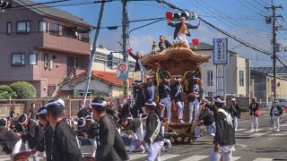 令和4年　和泉市　黒鳥地区だんじり試験曳き　三元やりまわし