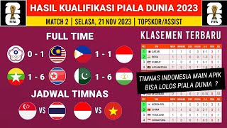 Hasil Kualifikasi Piala Dunia 2023 - Indonesia vs Filipina -Klasemen kualifikasi piala dunia Terbaru