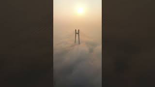 The view of the New Yamuna Bridge during morning is mesmerizing!