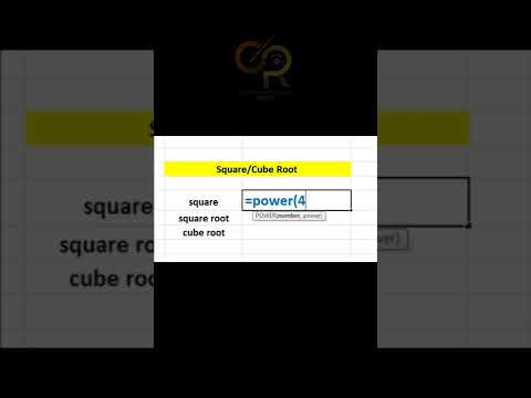 Cube Root in excel #sqrt formula in excel #exceltutorial #shorts #Root Number Power function