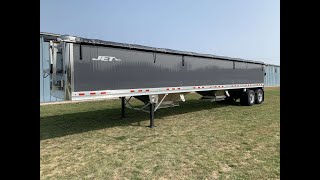 Aluminum Grain Hopper Trailer - Slate Gray Tandem Axle - Jet Company