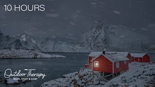 A Nordic Blizzard to Calm your Noisy Mind | Low Howling Wind \u0026 Blowing Snow Ambience | 10 HOURS