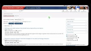 Using the Gale Academic OneFile Database