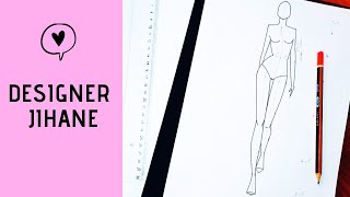 How to draw a fashion figure in a different position(2)