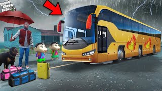 Shinchan, Franklin \u0026 Pinchan Plan A Luxury Bus Trip In Los Santos In Gta 5!