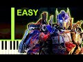TRANSFORMERS THEME - EASY Piano Tutorial