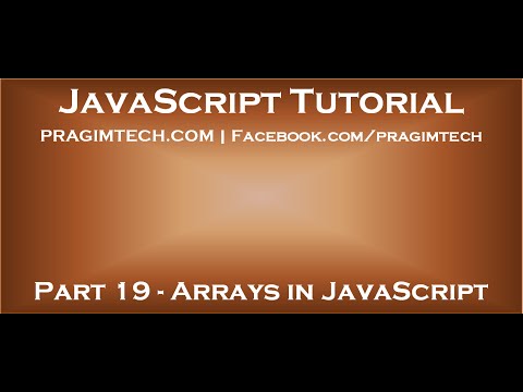 Arrays in javascript Arrays in javascript