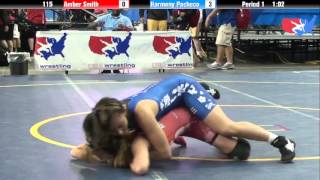 Fargo 2012 115 Round 4: Amber Smith (Michigan) vs. Harmony Pacheco (Hawaii)