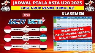 Jadwal Piala Asia U20 2025 - Timnas Indonesia vs Iran - Piala Asia U20 2025