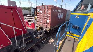 RARE EVB Railway locomotive cab ride INTO the PORT of Hamburg Part 2, on Sunday, July 24, 2022