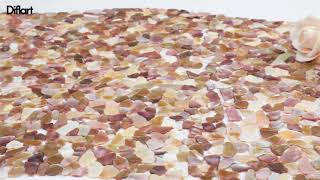 Dark Colorful Mother Of Pearl Shell Mosaic Pebble Tile丨Diflart