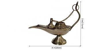 Colorsoflife-Brass Hand Crafted Metal Aladdin Chirag