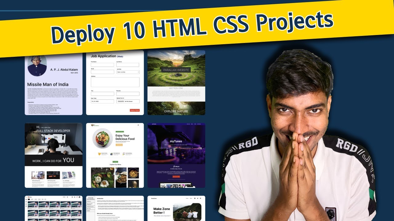 How To Deploy 10 HTML CSS Projects | Make Your Website Live In 5 Min ...