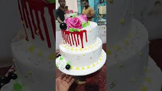 First Wedding Anniversary cake | Anniversary Cake With Beautiful Couple |Anniversary Cake Design #