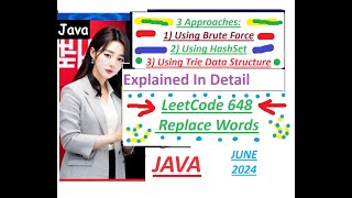 Replace Words | Leetcode 648 | 3 Approaches | HashSet | Trie Data Structure | Java | Developer Coder