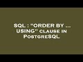 SQL : 