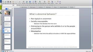 Abnormal Psychology ch 1