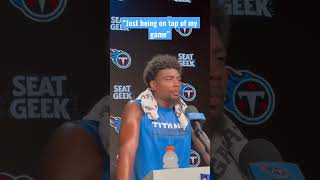 #Titans WR Treylon Burks discusses his first NFL offseason and what is different. #shorts #titanup