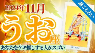 【うお座11月】推すな推すなと言ってるのに推してくる😅人気あるが故🎉 愛を受け止めて❣️✨🥳🎊🔮🧚2024タロット&オラクル《週ごと》