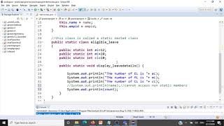 Static Nested Classes - Java Programming - CSE1007