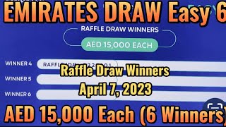 EMIRATES DRAW Easy 6 Live Raffle Draw Winners | April 7, 2023 Dubai