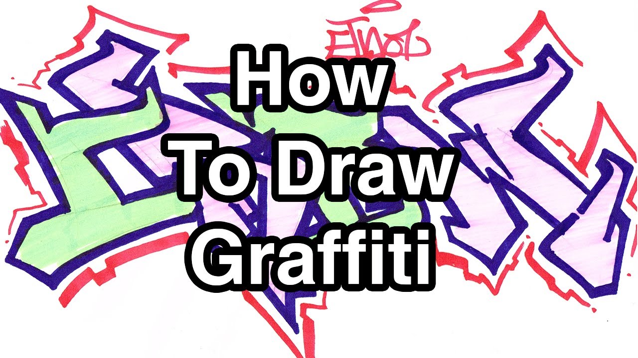 Step By Step How To Draw Graffiti Letters - Write Crew In Graffiti For ...