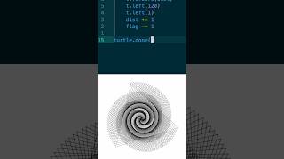 Triangle spiral pattern in Python / Graphics and coding / Turtle drawing tutorial #programming #art
