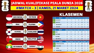 Jadwal Kualifikasi Piala Dunia 2026 Pekan ke 3 - Timnas Indonesia vs Vietnam - Live RCTI