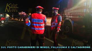 Caltagirone, 1 morto e 5 feriti al Km 26 della Ss 417 Catania Gela  Scontro camion Fiat multipla