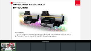 Mimaki New UJF series Live webinar and demo