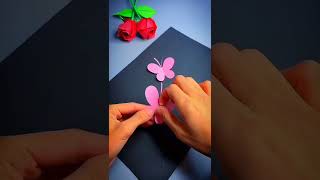 Diy Butterfly With Crafts Paper | #Shorts