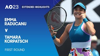 Emma Raducanu v Tamara Korpatsch Extended Highlights | Australian Open 2023 First Round