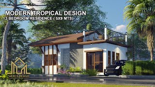 SMALL HOUSE DESIGN | ONE STOREY 3 BEDROOM | 5X9 METERS (45 SQM)