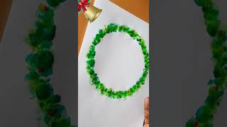 🤩😲വിരൽ കൊണ്ടൊരു new year card😱Finger painting/❄️white paper craft#shorts #christmas #craft #viral