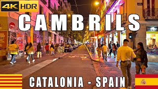 WALKING TOUR 4K - CAMBRILS - TARRAGONA - SPAIN -on a Saturday night in March 4k UHD HDR Marzo - 2024